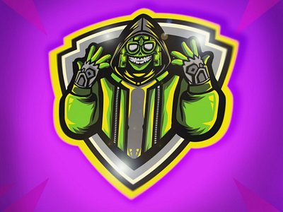 Mezmer Fortnite, streamer logo. logo esport mascot