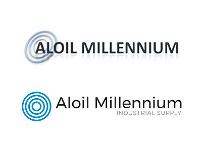 Aloil Millennium Before and After branding circle logo rebranding