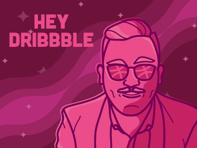 Hey Dribbble! dribbble illustration kyleletendre thank you