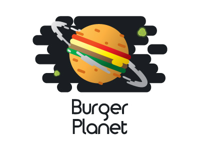 Burger Planet art burger fastfood logo logodesign logodesigner planet