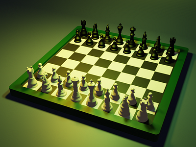 Chess = Blender 3d 3dblender blender chess design explore illustration