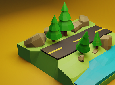 Low Poly Forest Part -1 3d blender explore forest illustration lowploy