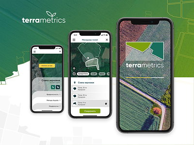 The Terrametrics agriculture platform agriculture app branding dashboard designspot designspotschool desktop drone farm identity ios iot map mobile school telemetry