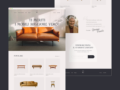 Site for a small Italian business business clean design family fashion figma furniture italy minimal pasta simple ui wood