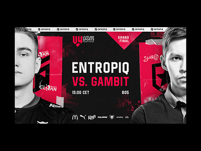 ENTROPIQ VS GAMBIT ON V4 design graphic design