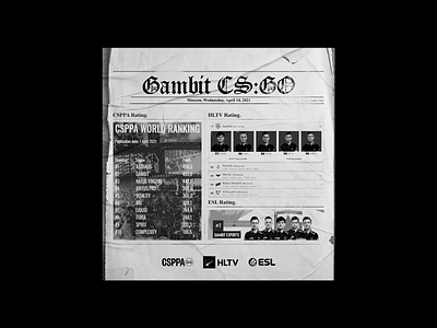 GAMBIT CS:GO NEWSPAPER