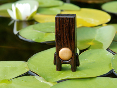 PANGAPANGABLOCK - 2.5" Designer Wood Toy Series glossy handcrafted limited nature toy wenge wood