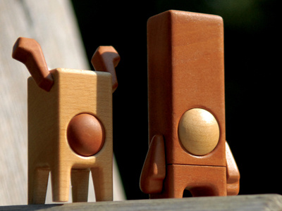 PEARDEER & PEARBLOCK - Wood Designer Toys handcrafted maple pear toys wood