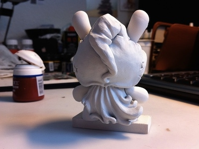 SHAPESHIFTER 3" Dunny Custom WIP cape custom dunny kidrobot sculpey sculpting toy vinyl