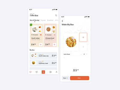 Box - A concept app app box food ios iphone lunchbox mobile mobile ui ui ux uxdesign uxui