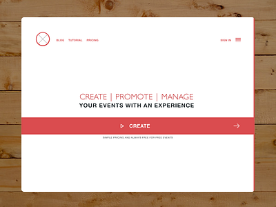 Clean layout - In progress clean events interactiondesign
