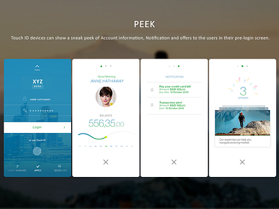 PEEK - Mobile Banking apple banking banks mobile touchid ui user ux