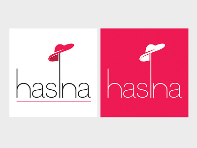 hasina - Fashion Logo branding fashion flat logo mark pink
