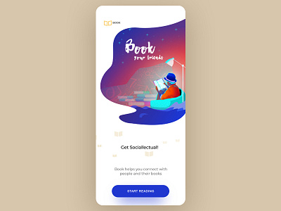Book concept app - sneak peak concept app design flat icon illustration ui ux