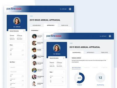 PacteraEdge Appraisal System appraisal design desktop design profile ui ux web