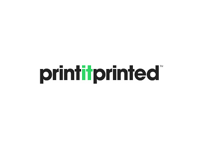 PrintItPrinted™ branding clean identity identity branding ink logo minimal print simple