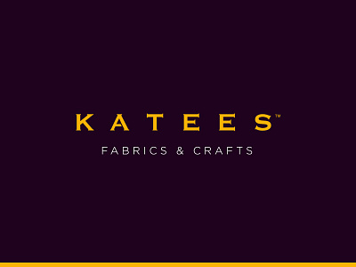Katees™ Fabrics & Crafts branding clean crafts fabrics identity identity branding kate logo minimal simple