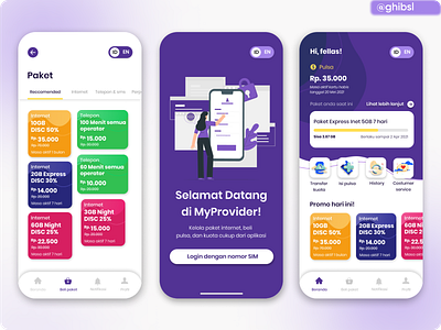 MyProvider (Internet Provider App) internet internet provider app mobile app provider ui ui design ux