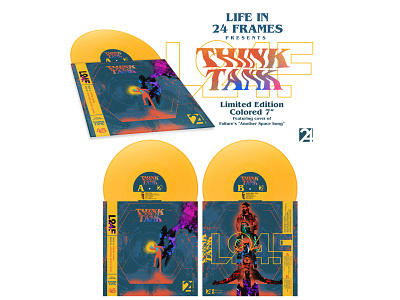 ThinkTank 7" Picture Sleeve branding color illustration indie indie rock logo psychedelic sacramento typography