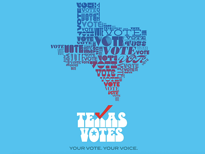 Texas Votes Motion Graphic color dribbble get out the vote graphic headcount illustration logo motion design music poster texas typogaphy typographic typography typography art vote voter