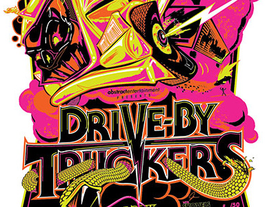 Drive By Truckers - Screen-printed Gigposter drive by drive by truckers gigposter gigposters poster posters truckers typography