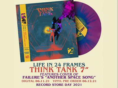 Life in 24 Frames - Think Tank EP branding color design dribbble illustration indie rock motion motion design record sacramento scifi typography vector vinyl vinyl cover vinyl record