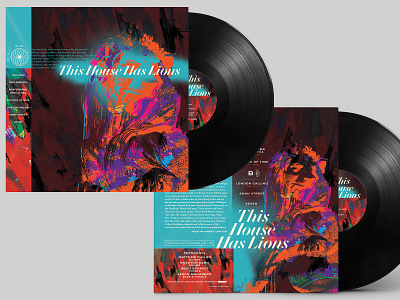 This House Has Lions - Vinyl Record design digital illustration jazz malmberg record record cover sacramento typography vinyl