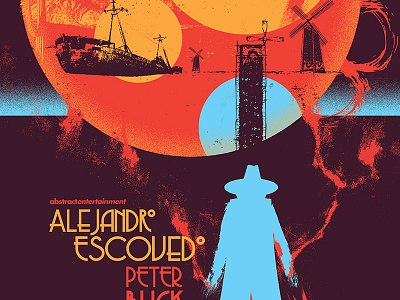 Gigposter for Alejandro Escovedo and Peter Buck gigposter gigposters poster posters sacramento