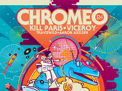 Poster Design / Illo for SF NYE Event w/ Chromeo chromeo gigposter gigposters poster posters san francisco