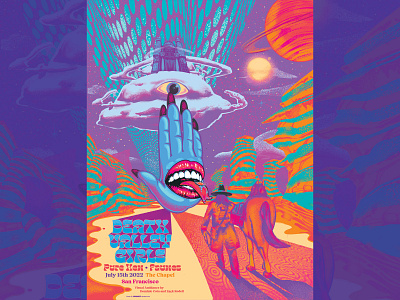 Death Valley Girls Gigposter - San Francisco 2022 color desert digital art drugs gigposter gigposters illustration jodorowsky lsd music poster posters procreate psychedelic san francisco surreal trippy typography