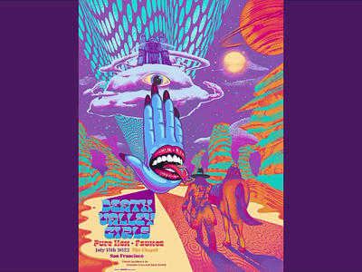 Death Valley Girls Gigposter Process Video 60s acid color design digital art drugs el topo gigposter gigposters holy mountain illustration jodorowsky lips lsd poster posters procreate psychedelic trippy typography