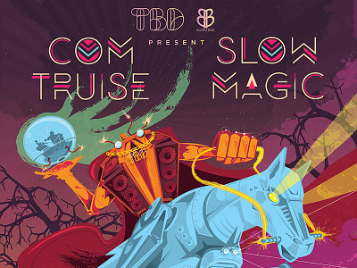 TBD Presents Bleepy Hollow Poster com truise gigposter slow magic tbd typography