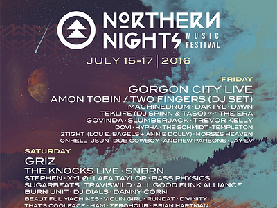 Poster for the 2016 Northern Nights Music Festival by Jason Malmberg on ...