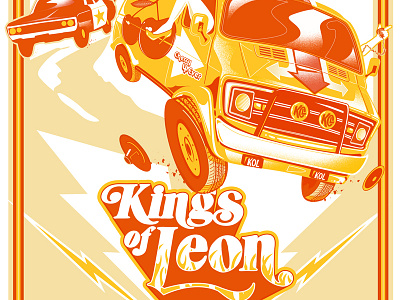 Kings of Leon - Screenprinted Gigposter New Jersey 2017