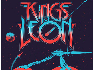 Kings of Leon - Poster - The Gorge 2017 gigposter gigposters kings of leon poster posters screenprint seattle the gorge