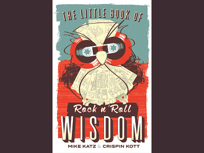 Cover Illustration - The Little Book of Rock n Roll Wisdom color design graphic illustration illustrations music owls rock and roll type typography