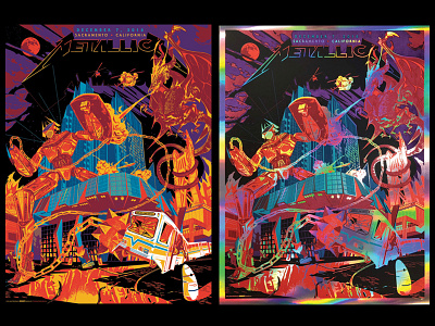 Metallica Poster - Sacramento 2018 color design dribbble gigposter gigposters graphic illustration music poster posters sacramento screenprint