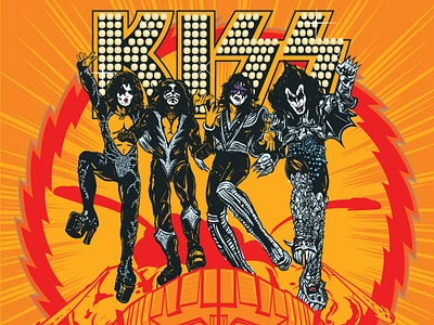 Kiss End of the Road Tour Social Graphic color design digital art dribbble gigposter graphic design illustration instagram kiss poster art sacramento social graphic vector web