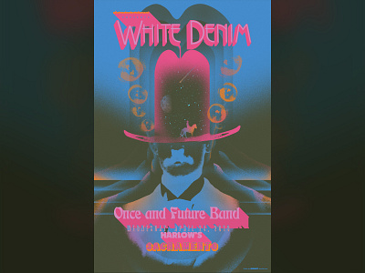 White Denim gigposter for Sacramento - 04/24/19 color design digital art dribbble gigposter gigposters graphic illustration music poster posters psychedelic retro sacramento surreal trippy typography vector vintage