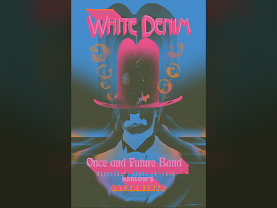 White Denim gigposter for Sacramento - 04/24/19