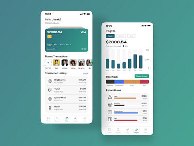 Finance app UX/UI Design