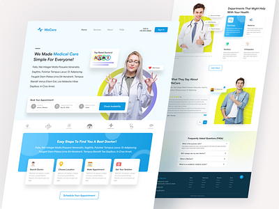 WeCare - Medical healthcare services website appointment booking design doctor health health care healthcare hero section hospital landing page lifecare medical medicine ui ui design ui ux user interface ux design web design web ui website design