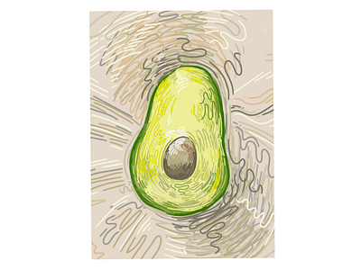 Avocado autodesk sketchbook avocado graphic illustration