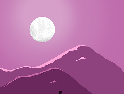 Silent Mountain design flat illustration minimal