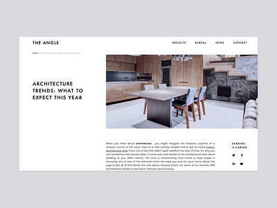 The Angle: Article animation art direction design interaction design ui ui design ux web