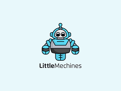 Little Machines creative logo design logo mechanical robot