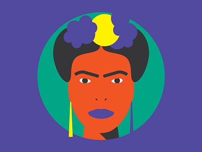 Badass Icons // Frida Kahlo frida frida kahlo illustration profile woman women