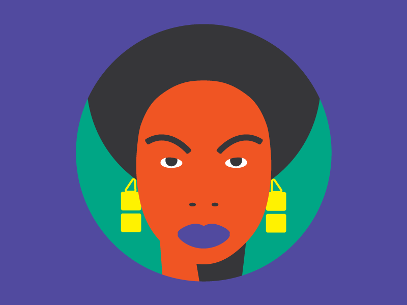 Badass Icons // Nina Simone by Martina Ferreira on Dribbble