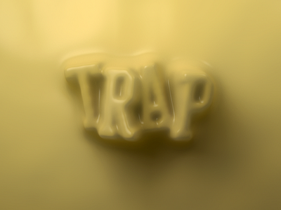 Trap! // C4D 3d c4d cinema 4d modelling render type word yellow