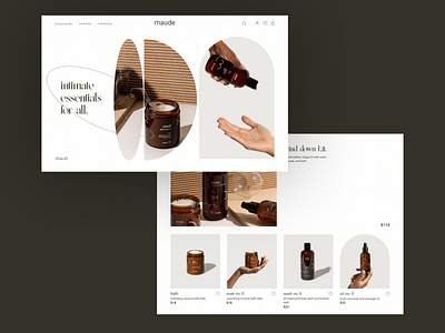 Maude - Redesign site concept beauty beauty product design e shop onlineshop redesign ui ux webdesign website